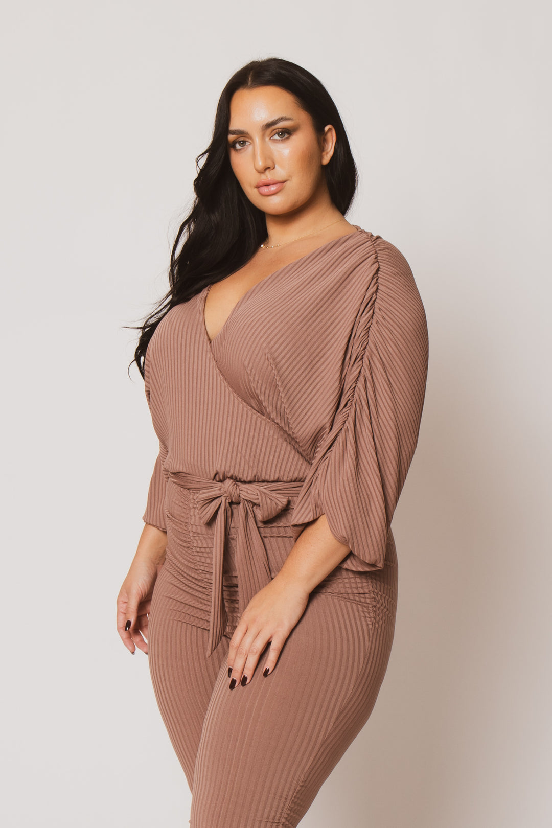 Gibiu Jumpsuits and Rompers Plus Size Estelle Jumpsuit - Mocha