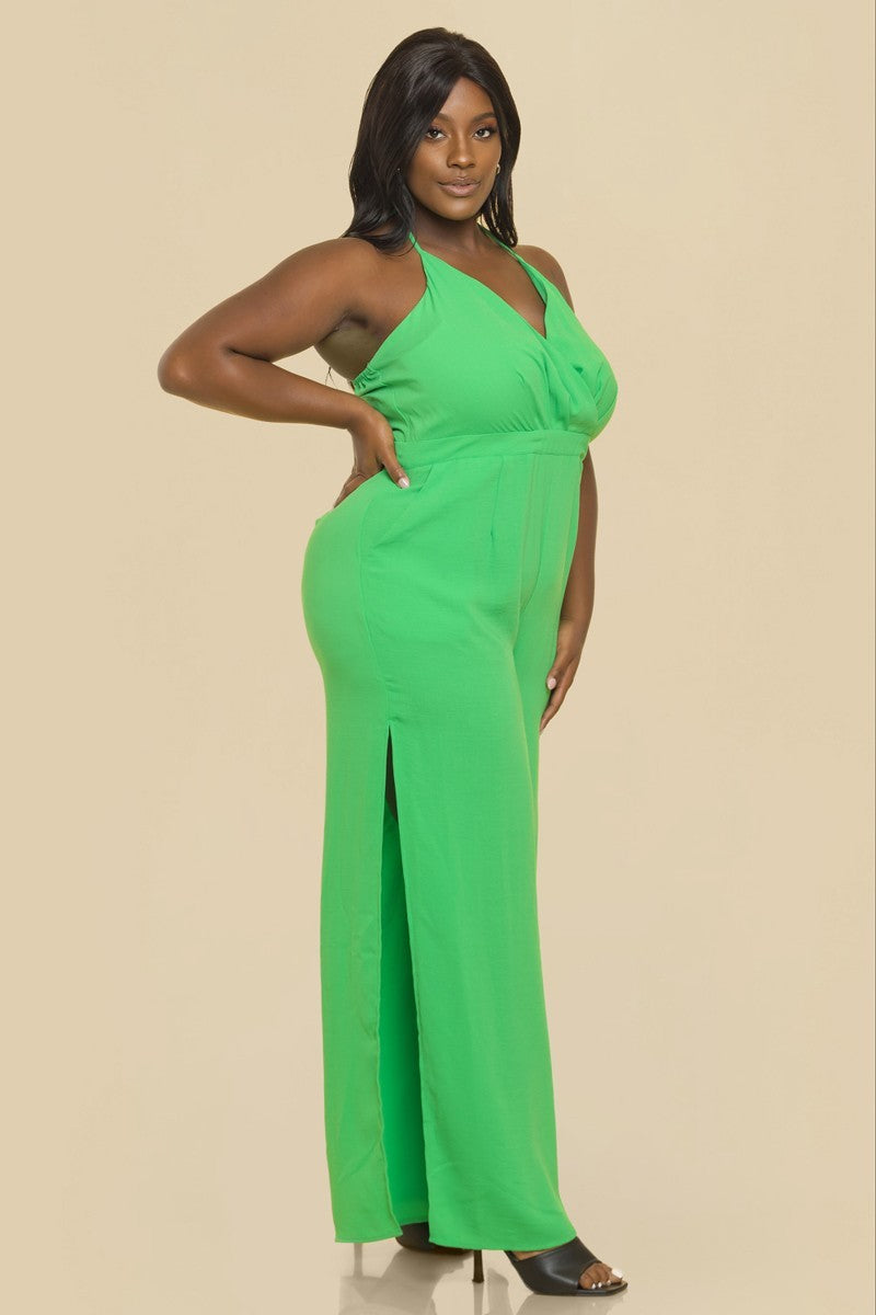 The Sang Company Jumpsuits and Rompers Plus Size Kariah surplus wide leg jumpsuit -Green