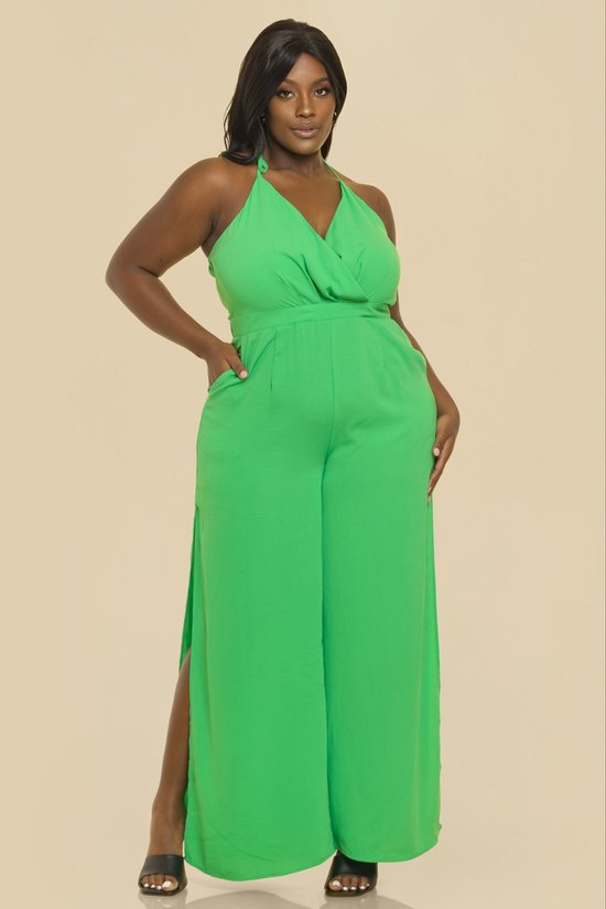 The Sang Company Jumpsuits and Rompers Plus Size Kariah surplus wide leg jumpsuit -Green