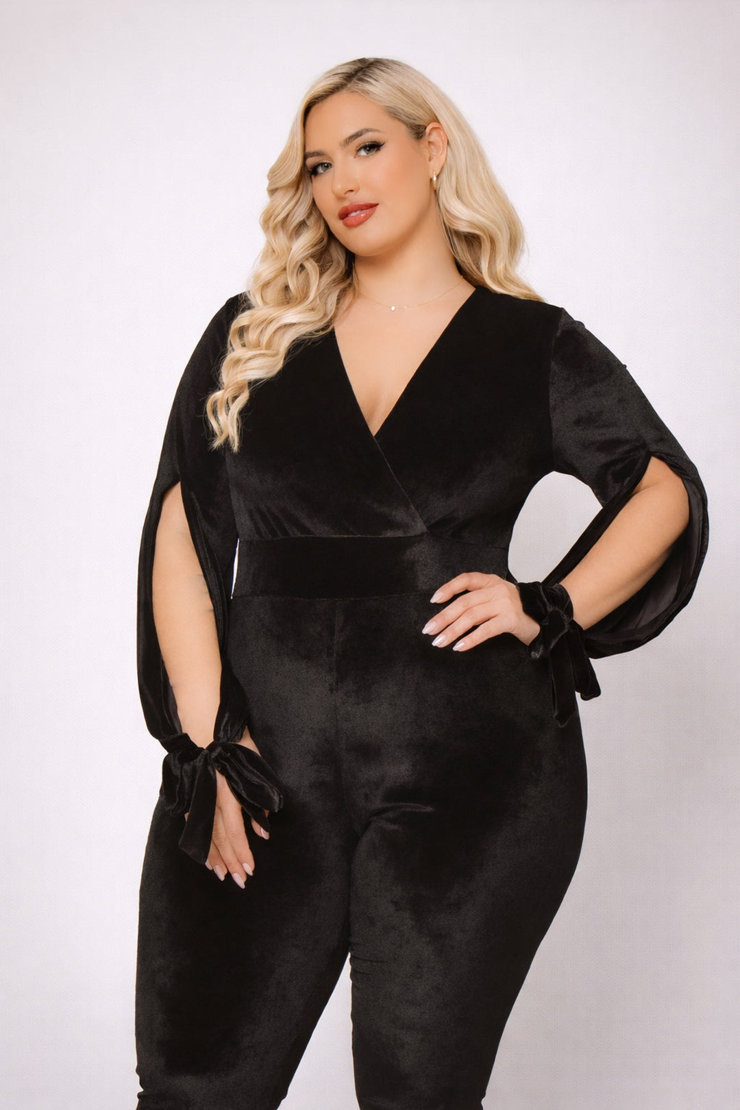Gibiu Jumpsuits and Rompers Plus Size Lacie Luxe Jumpsuit - Black
