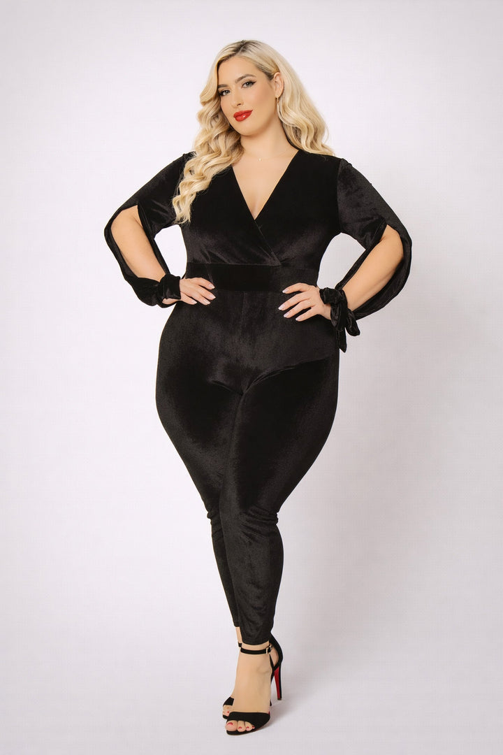 Gibiu Jumpsuits and Rompers Plus Size Lacie Luxe Jumpsuit - Black