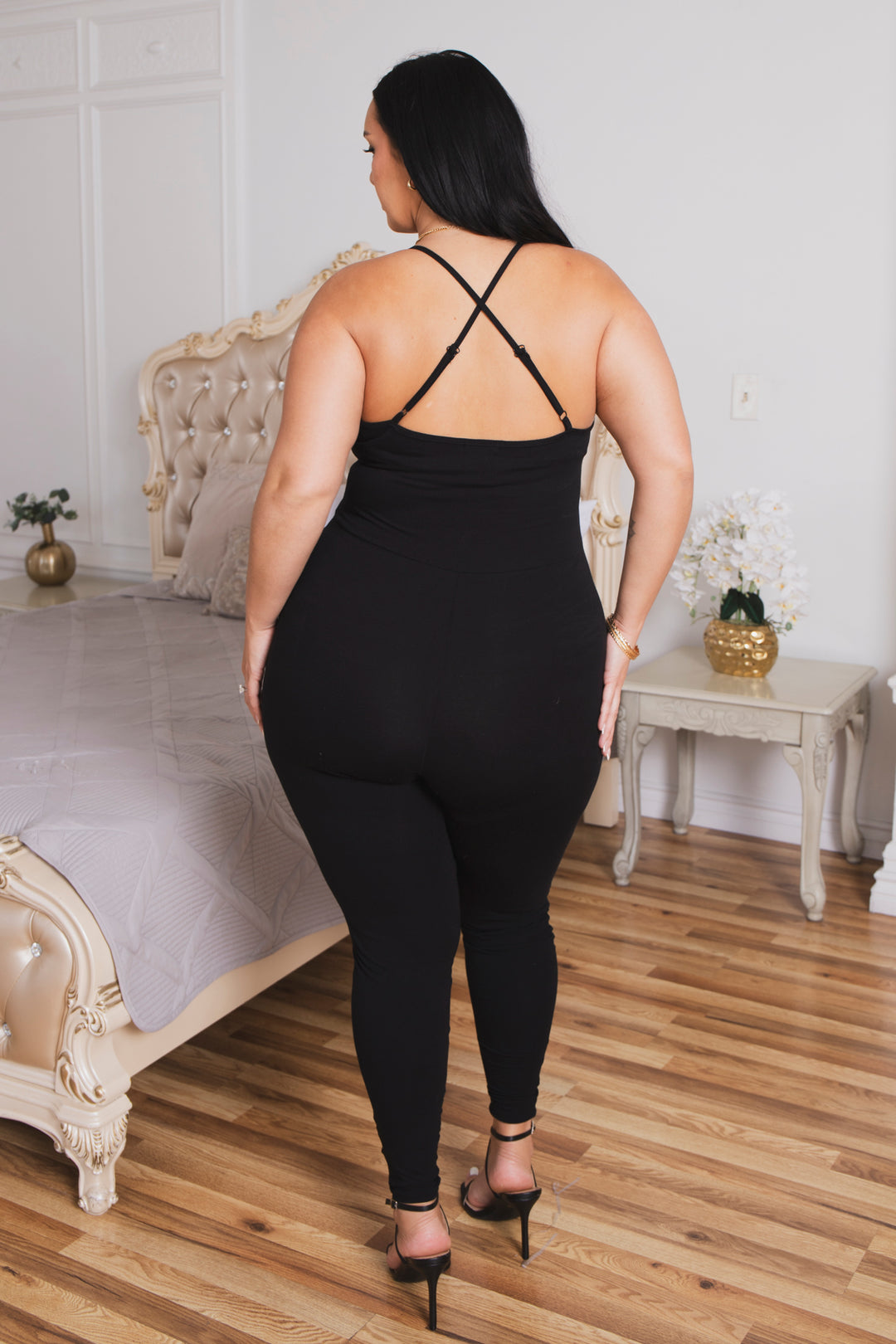 Curvy Sense Inc. Jumpsuits and Rompers Plus Size Lola 2.0 Destroyed  Jumpsuit - Black