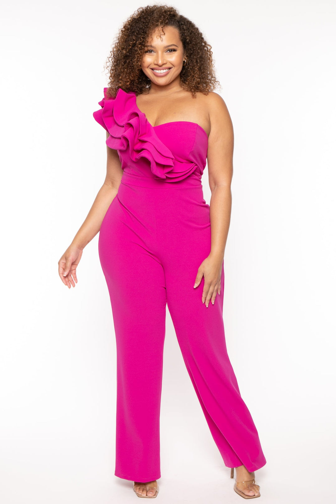 Plus Size Miriam Mesh Inset Flare Dress- Pink