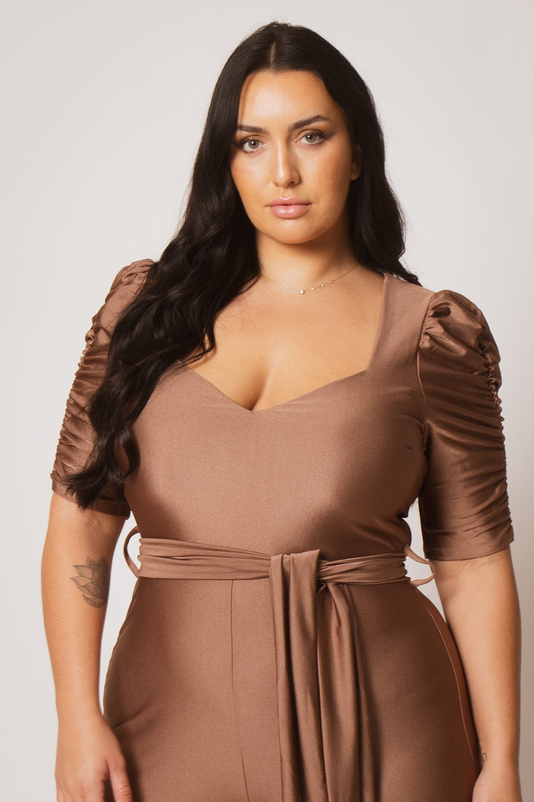 Gibiu Jumpsuits and Rompers Plus Size Marissa Jumpsuit - Brown
