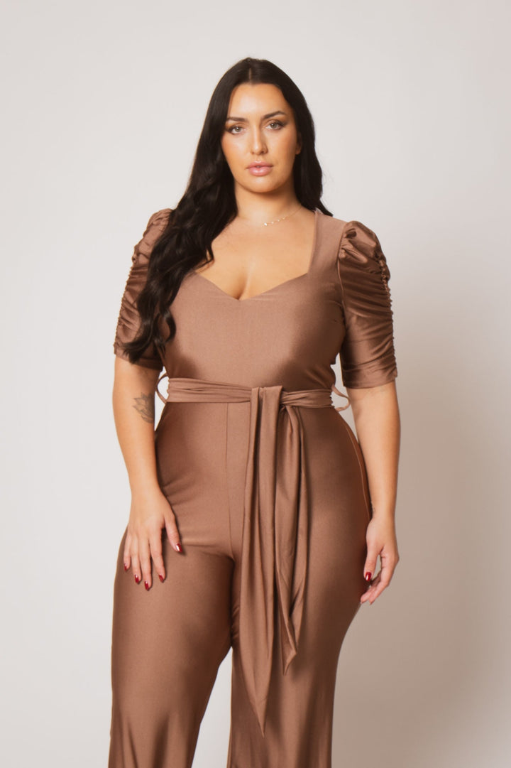 Gibiu Jumpsuits and Rompers Plus Size Marissa Jumpsuit - Brown