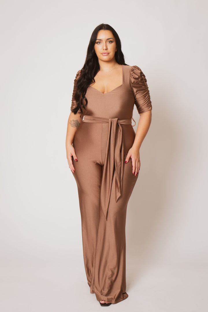 Gibiu Jumpsuits and Rompers Plus Size Marissa Jumpsuit - Brown