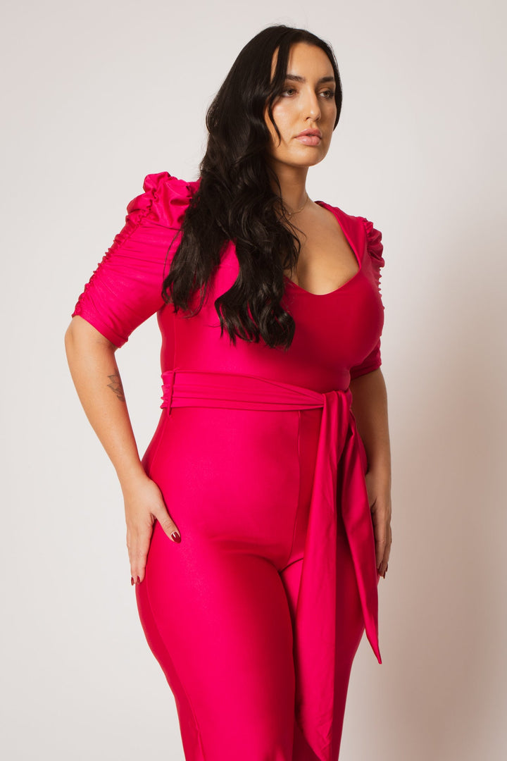 Gibiu Jumpsuits and Rompers Plus Size Marissa Jumpsuit - Fuchsia