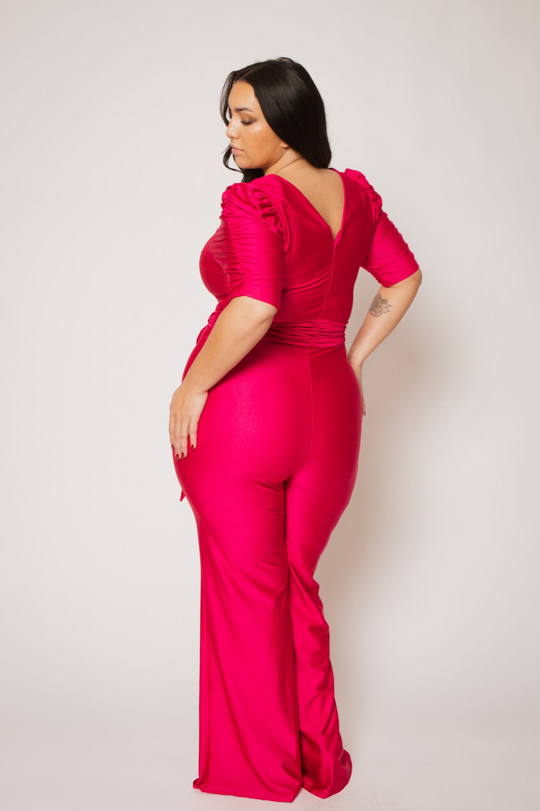 Gibiu Jumpsuits and Rompers Plus Size Marissa Jumpsuit - Fuchsia