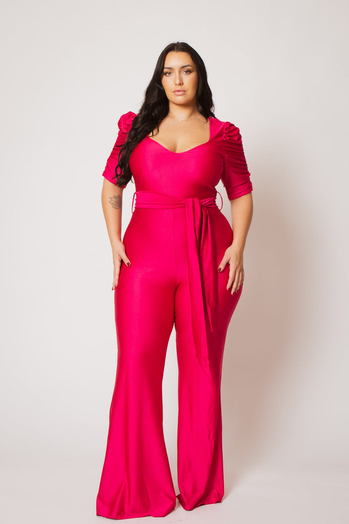 Gibiu Jumpsuits and Rompers Plus Size Marissa Jumpsuit - Fuchsia