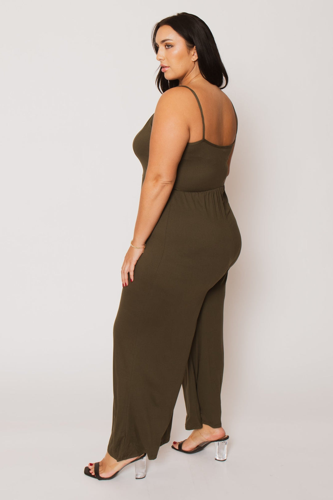 Capella Jumpsuits and Rompers Plus Size Pammy Casual Jumpsuit  - Olive