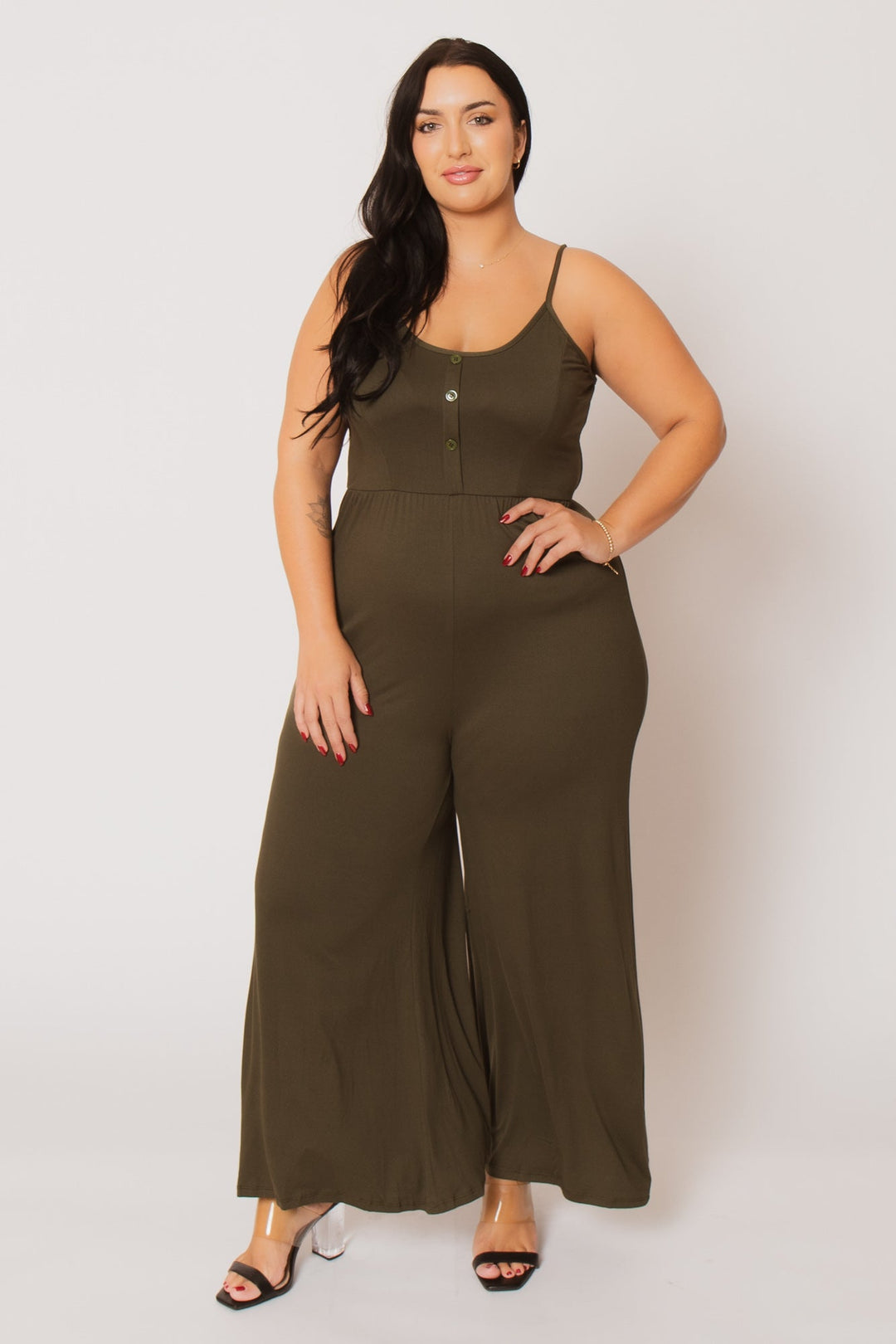 Wide Leg Plus Size Clothing Rompers Snoarin Plus Size Loose Fit