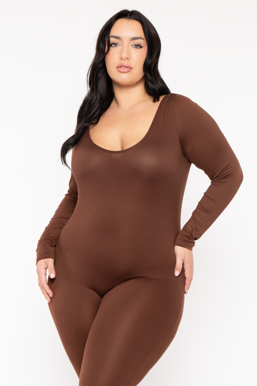 Capella Jumpsuits and Rompers Plus Size Regine Jumpsuit - Brown