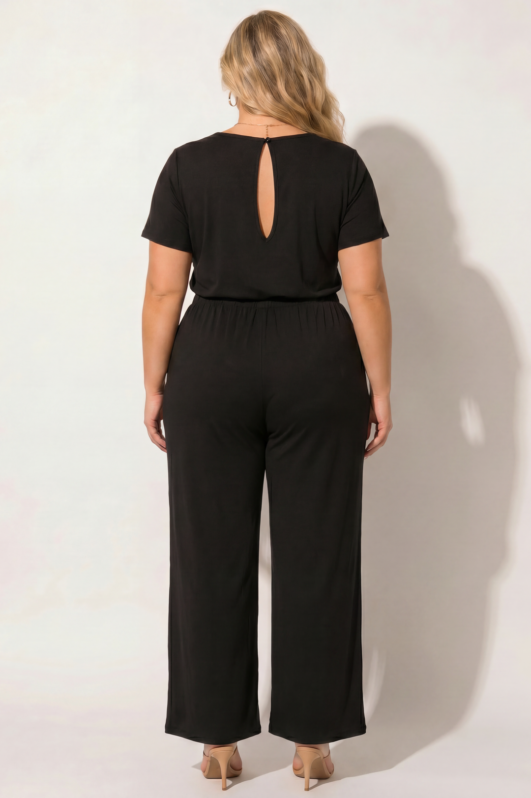 Curvy Sense Inc. Jumpsuits and Rompers Plus Size Relaxed Glam Jumpsuit - Black