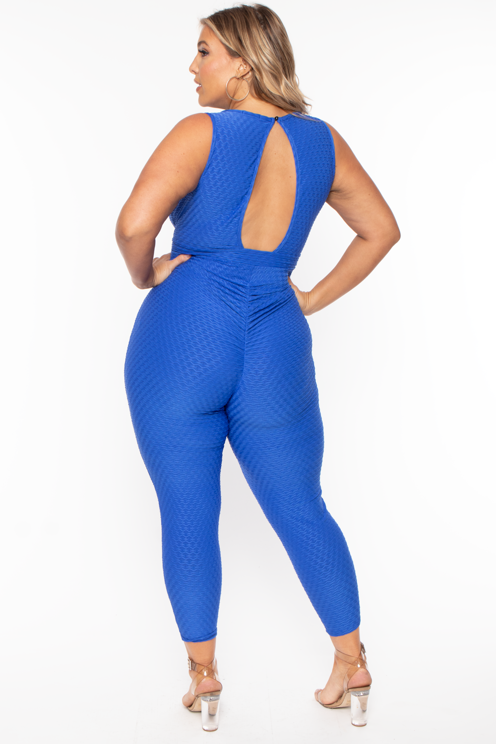 Curvy Sense Jumpsuits and Rompers Plus Size Renley Jumpsuit - Royal Blue