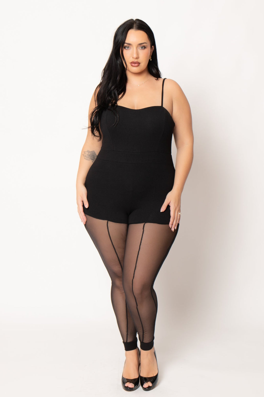 Curvy Sense Inc. Jumpsuits and Rompers Plus Size Solene Cami   Jumpsuit - Black