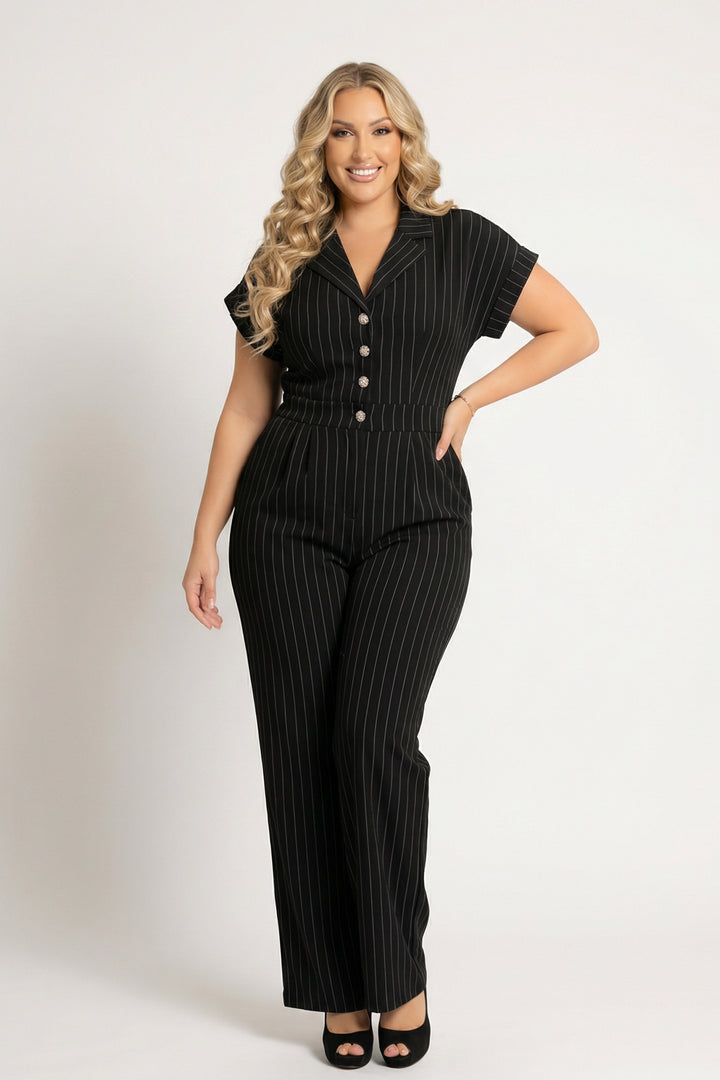 JULIA Jumpsuits and Rompers Plus Size Uptown Muse Jumpsuit - Black