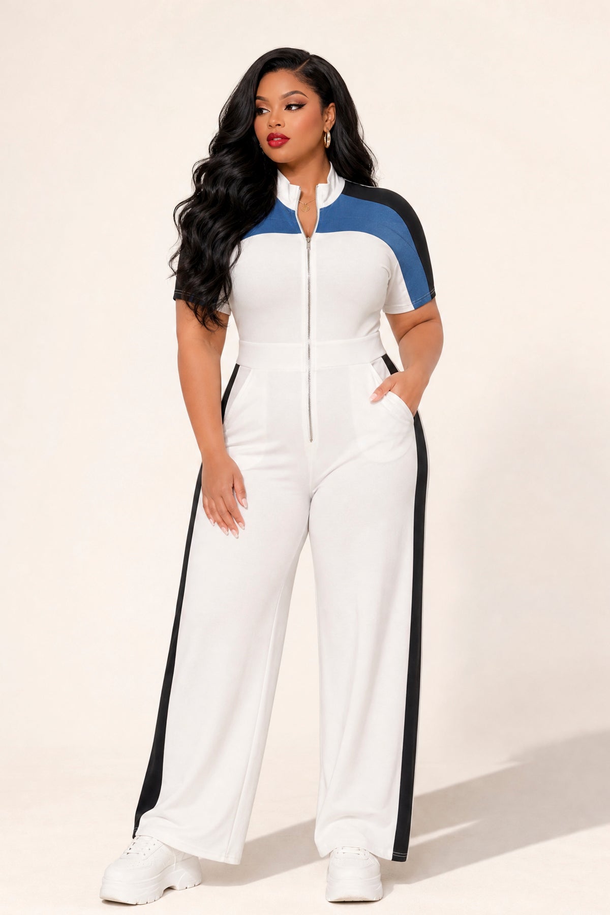 Women's Plus Size New Jumpsuits & Rompers - Curvy Sense - 3x