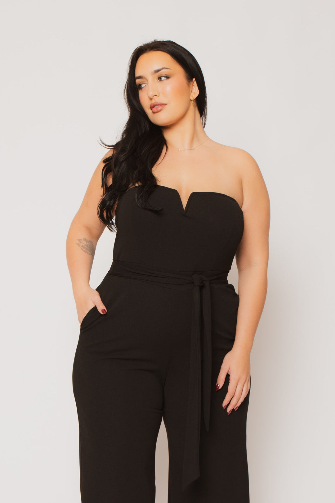 Curvy Sense Inc. Jumpsuits and Rompers Plus Size Viviana Classic Jumpsuit - Black