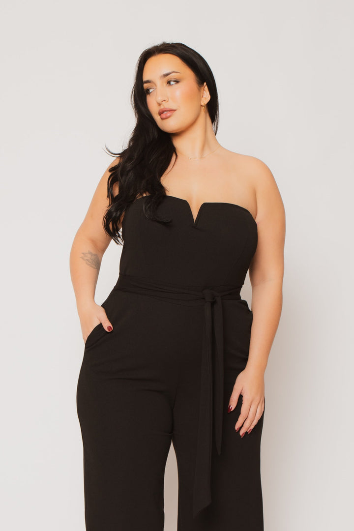 Curvy Sense Inc. Jumpsuits and Rompers Plus Size Viviana Classic Jumpsuit - Black