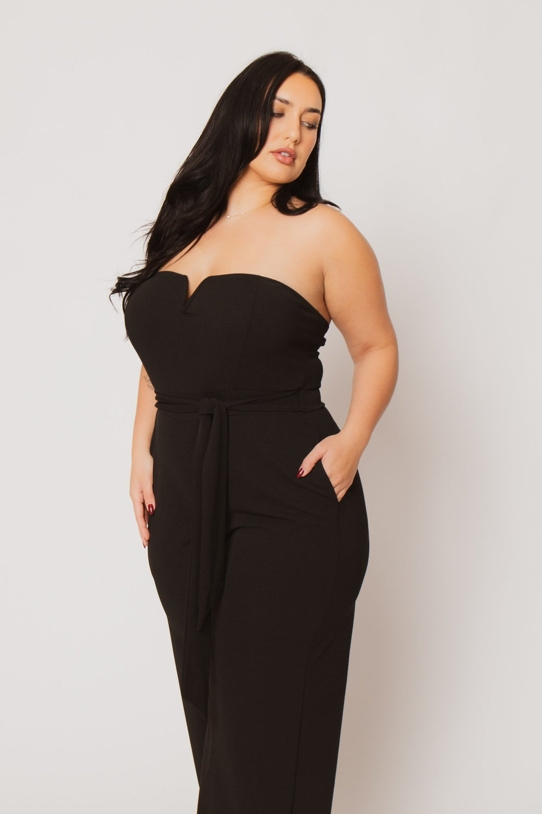 Curvy Sense Inc. Jumpsuits and Rompers Plus Size Viviana Classic Jumpsuit - Black