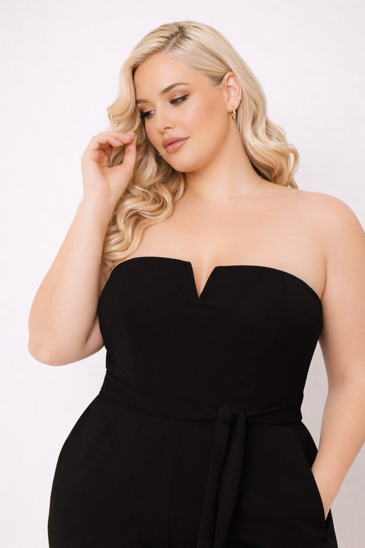 Curvy Sense Inc. Jumpsuits and Rompers Plus Size Viviana Classic Jumpsuit - Black