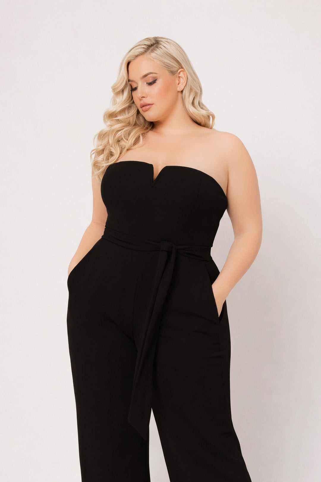 Curvy Sense Inc. Jumpsuits and Rompers Plus Size Viviana Classic Jumpsuit - Black