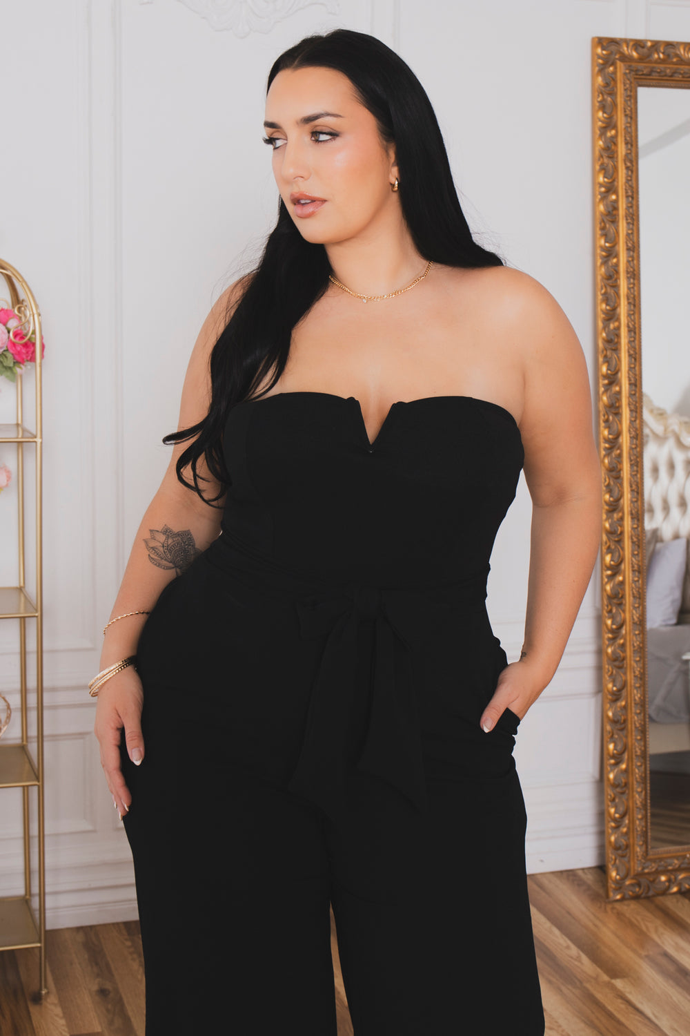 Curvy Sense Inc. Jumpsuits and Rompers Plus Size Viviana Classic Jumpsuit - Black