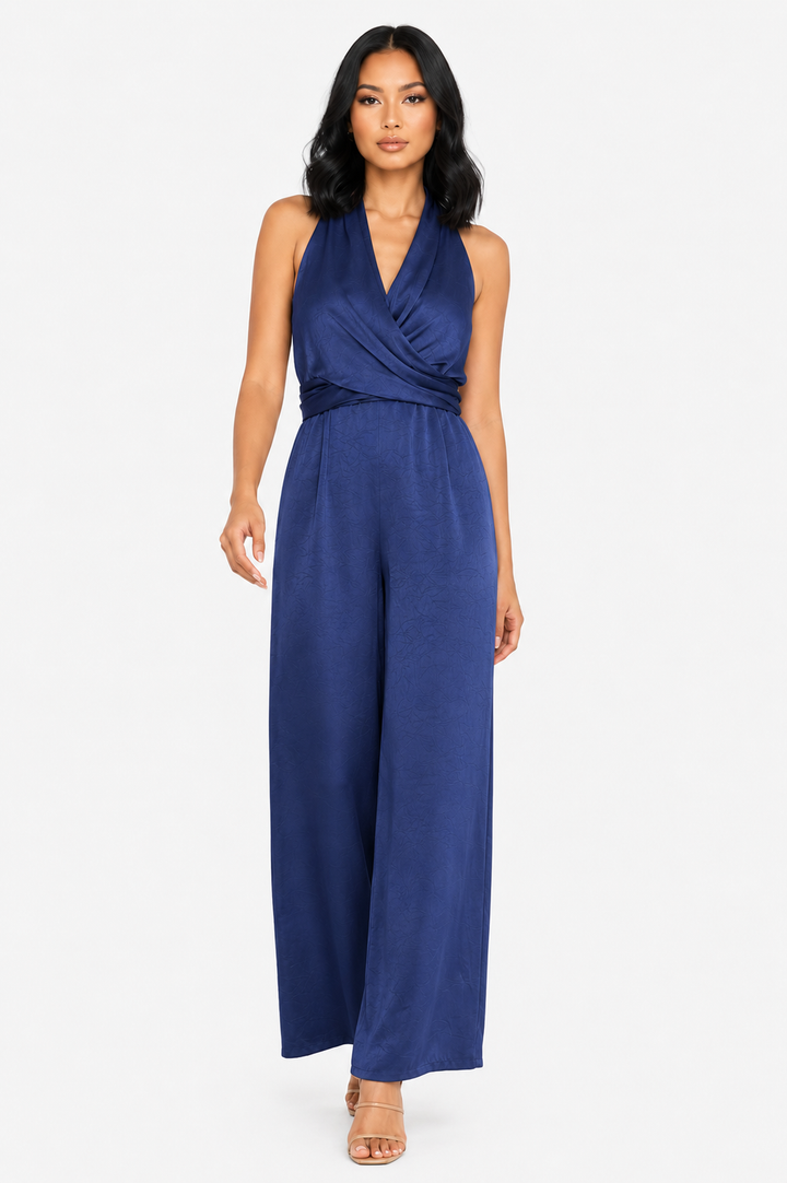 zah Jumpsuits and Rompers Rosalie Halter Jumpsuit - Navy