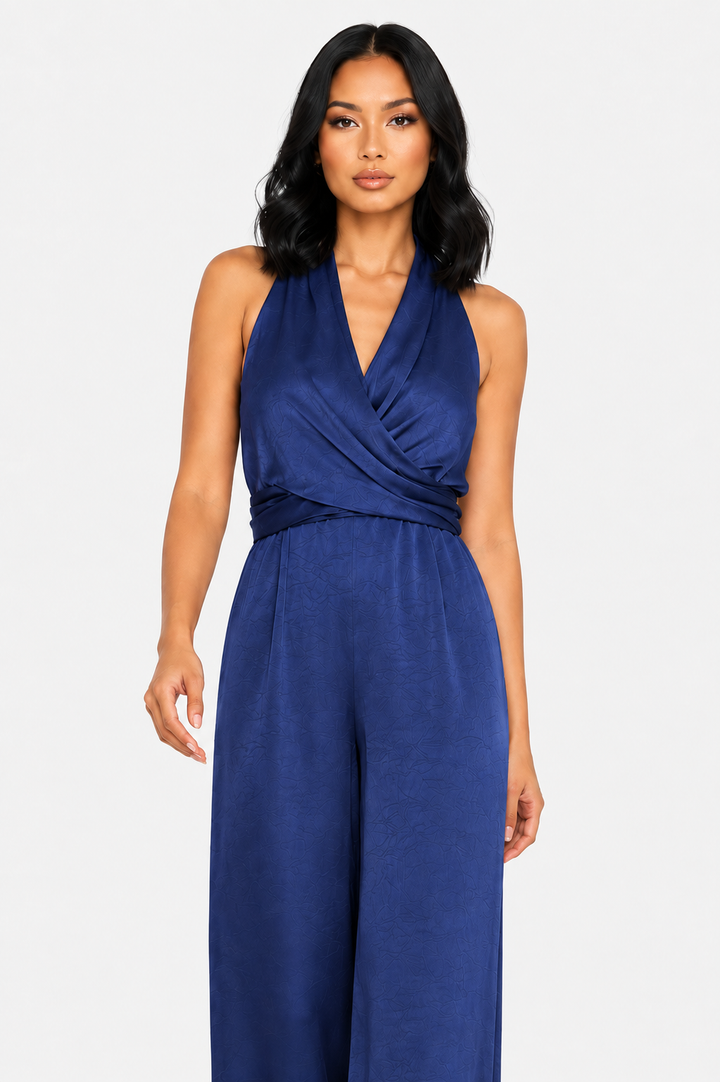zah Jumpsuits and Rompers Rosalie Halter Jumpsuit - Navy