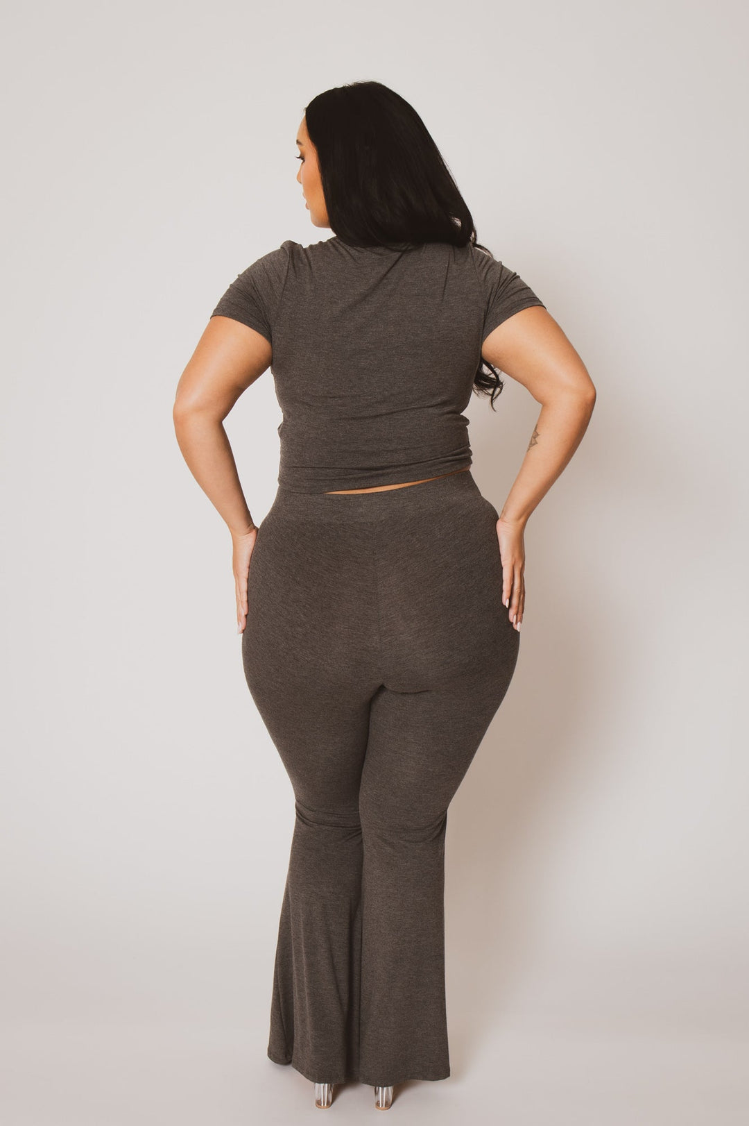 Curvy Sense Matching Sets Plus Size Alora Matching Set -  Charcoal