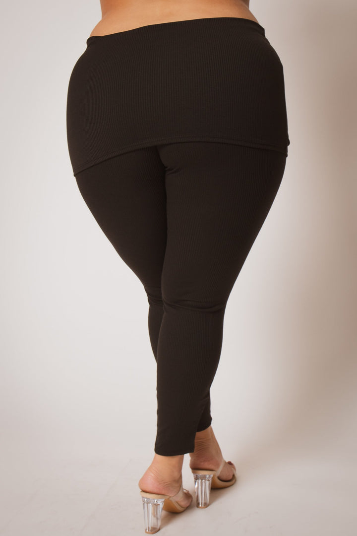 K TOO Matching Sets Plus Size Evening Ease Ensemble - Black