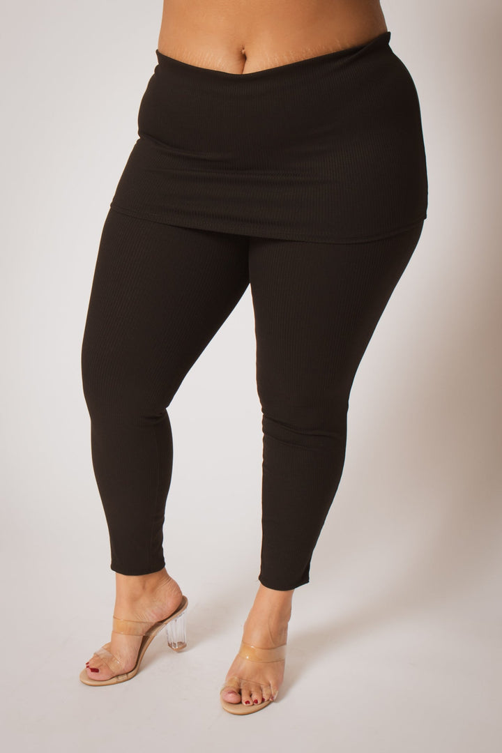 K TOO Matching Sets Plus Size Evening Ease Ensemble - Black