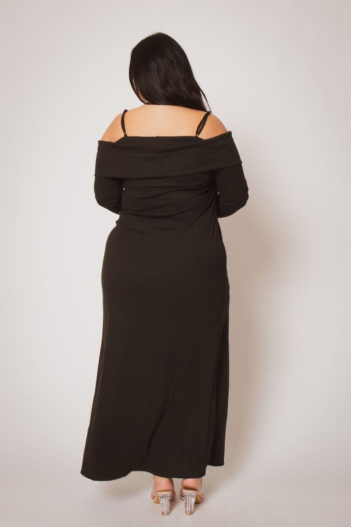 K TOO Matching Sets Plus Size Evening Ease Ensemble - Black