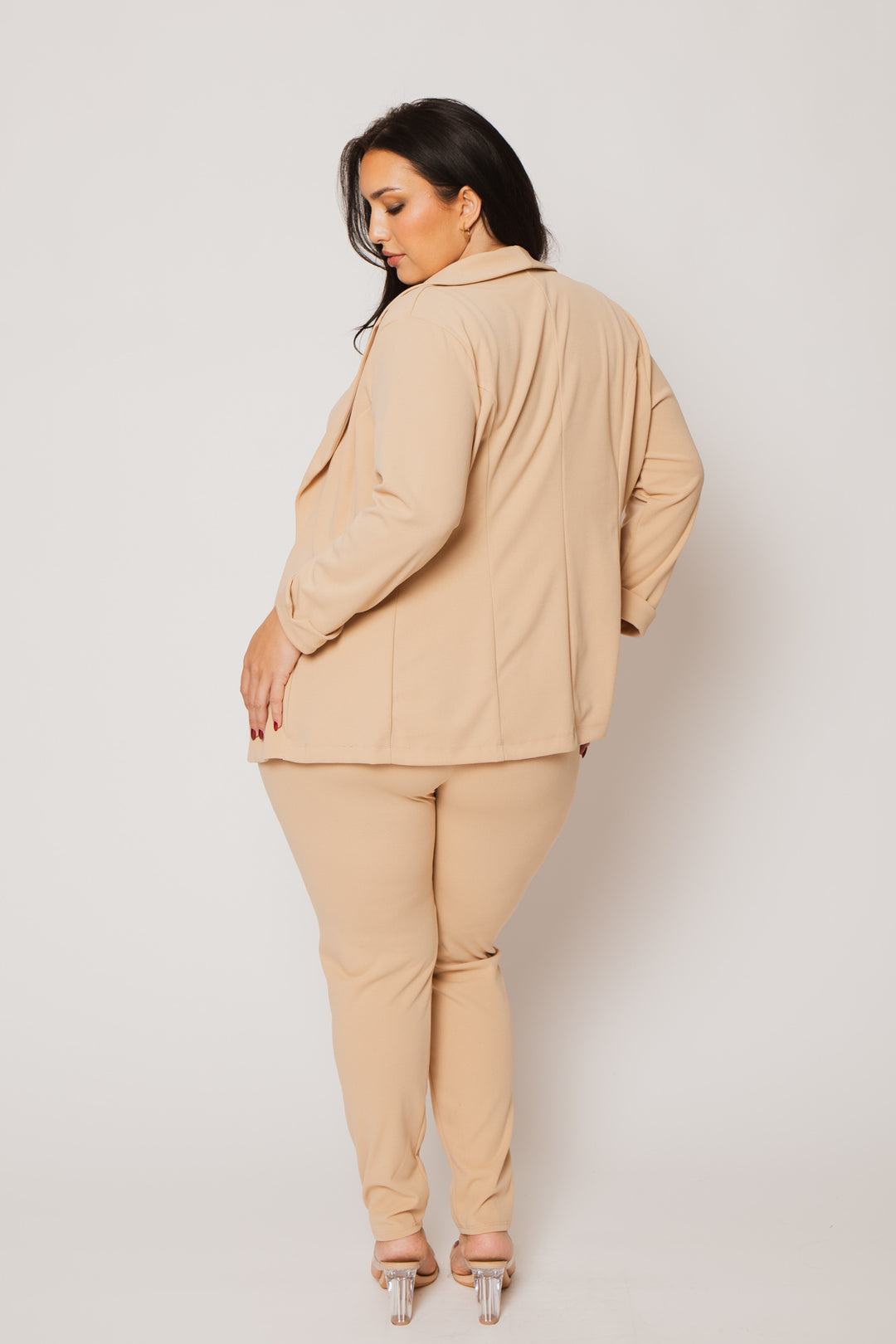 Gibiu Matching Sets Plus Size Graceful Power 3Pc Set - Khaki