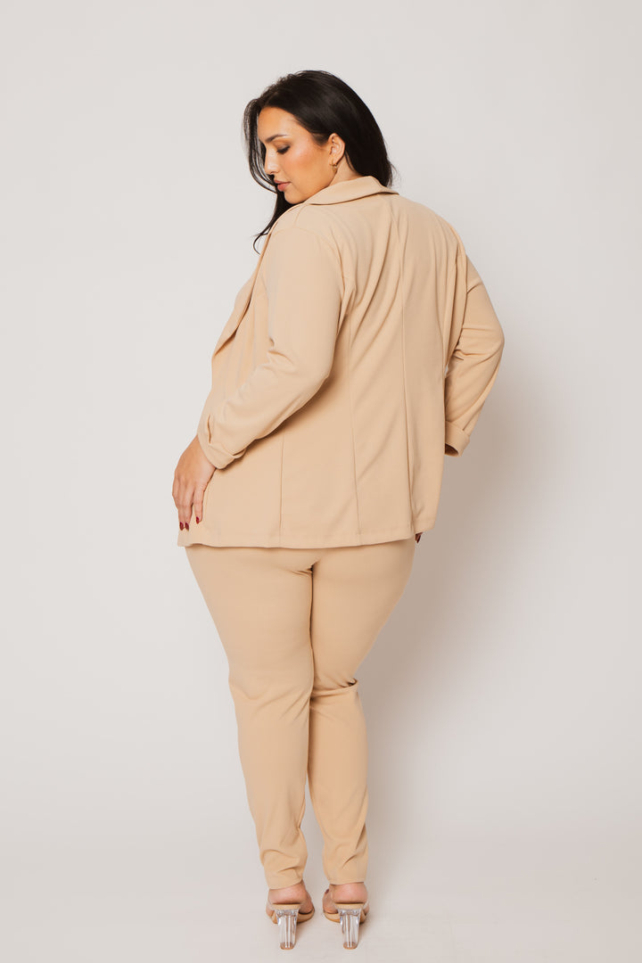 Gibiu Matching Sets Plus Size Graceful Power 3Pc Set - Khaki