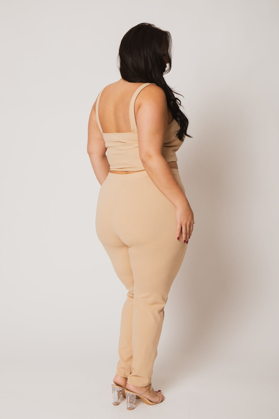 Gibiu Matching Sets Plus Size Graceful Power 3Pc Set - Khaki