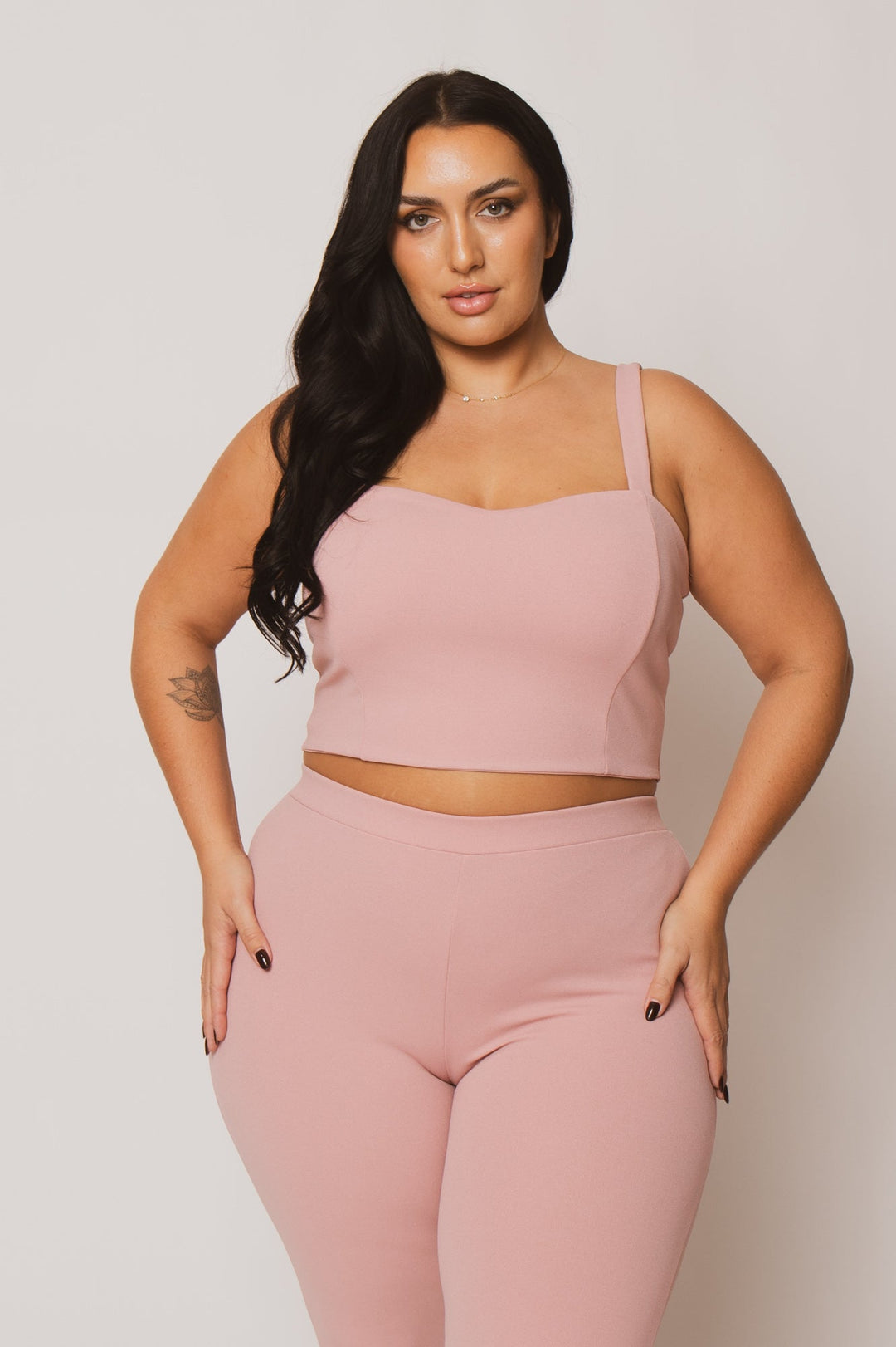 Gibiu Matching Sets Plus Size Graceful Power 3Pc Set - Pink