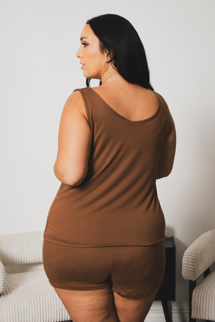 Capella Matching Sets Plus Size Hadley Comfy Set - Brown