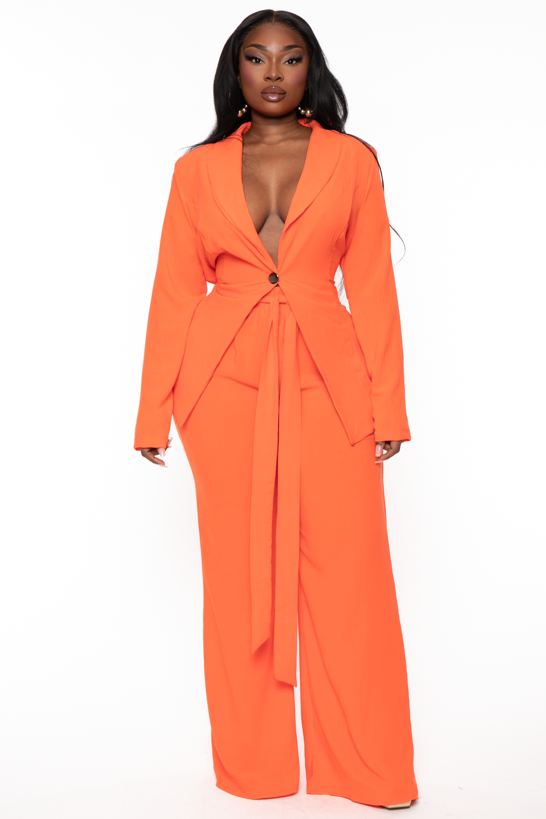 Plus Size HBIC Pant Suit - Orange