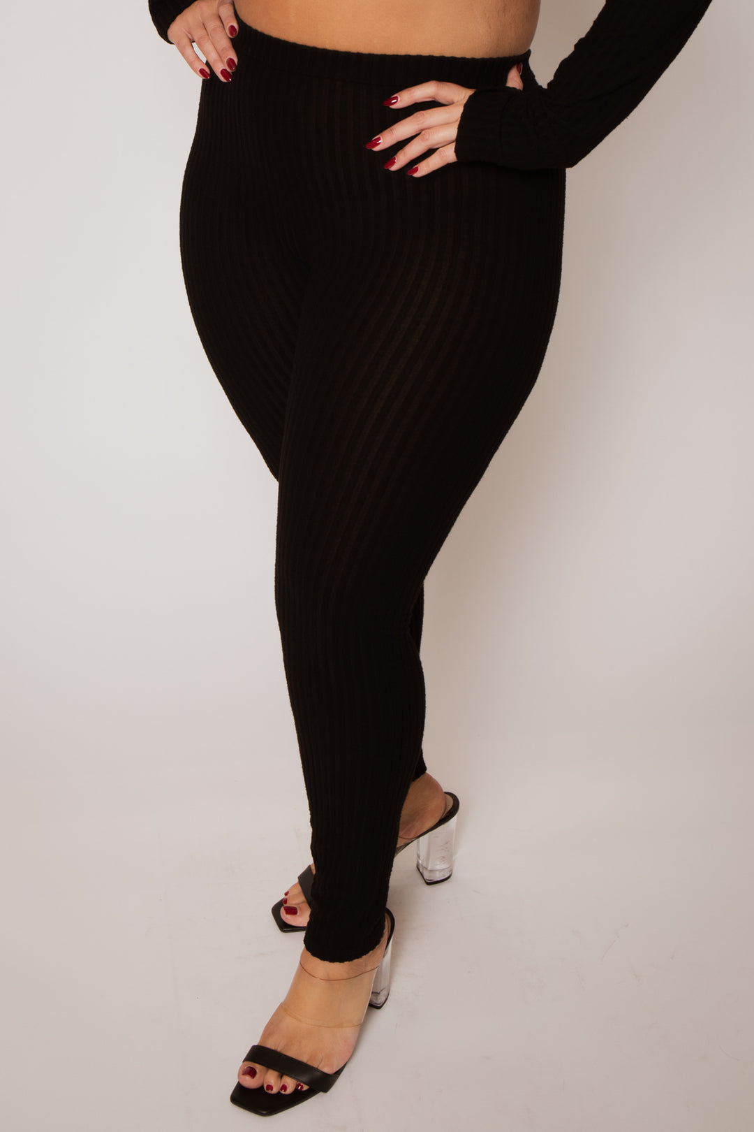 Gibiu Matching Sets Plus Size Kallie 2PC Set - Black