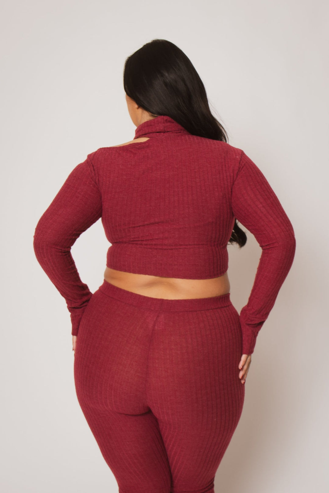 Gibiu Matching Sets Plus Size Kallie 2PC Set - Burgundy