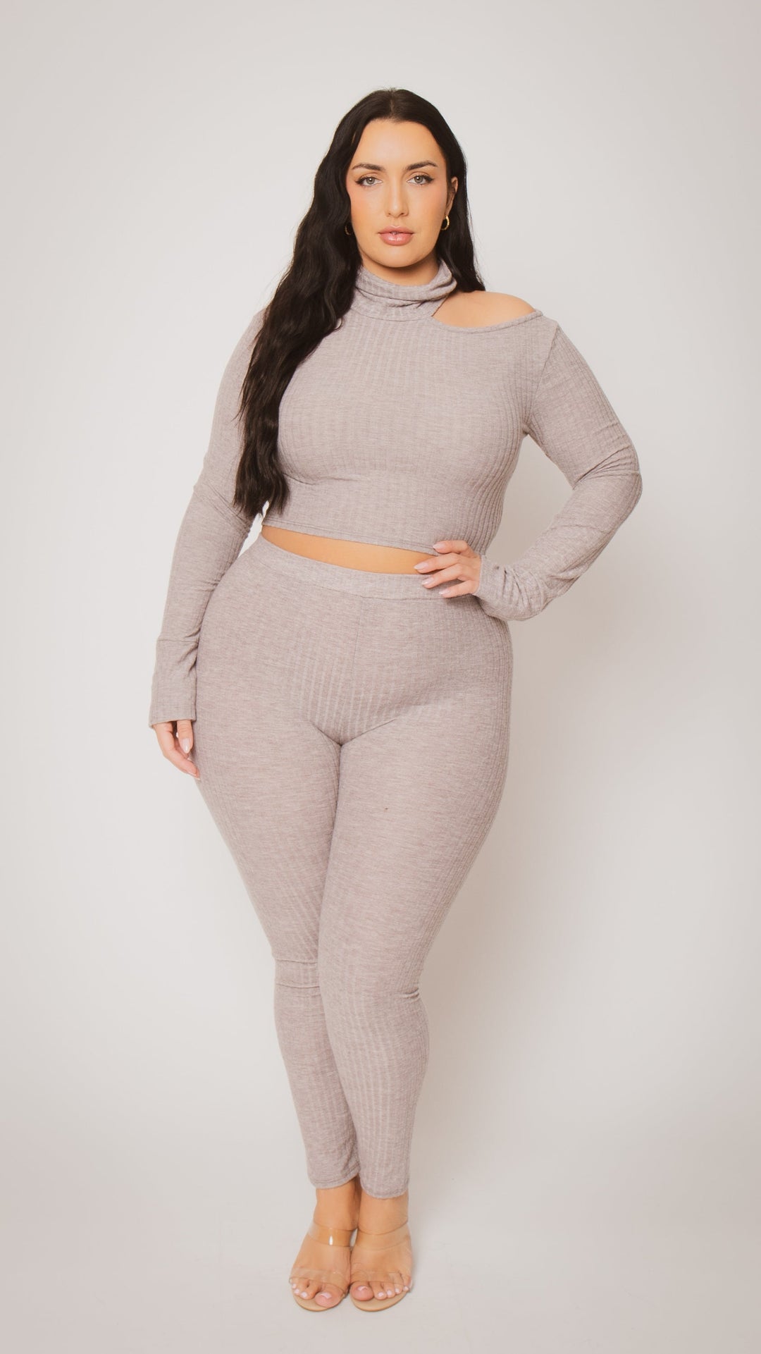 Gibiu Matching Sets Plus Size Kallie 2PC Set - Macha