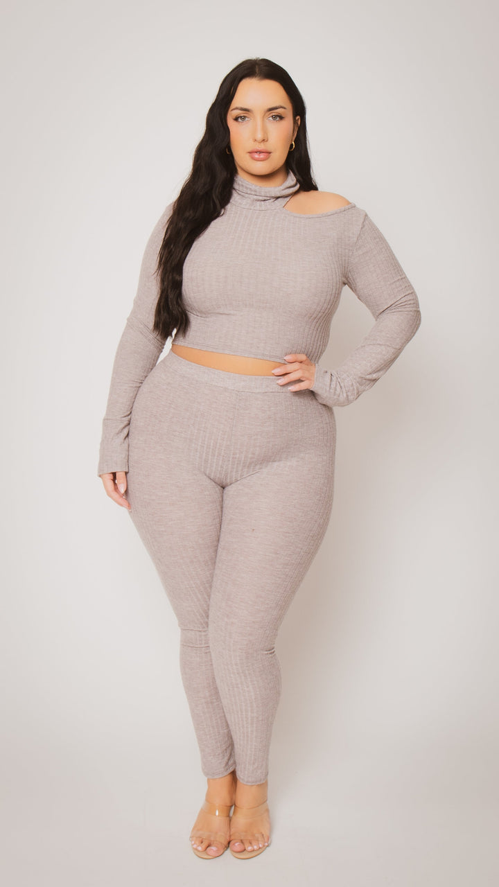 Gibiu Matching Sets Plus Size Kallie 2PC Set - Macha