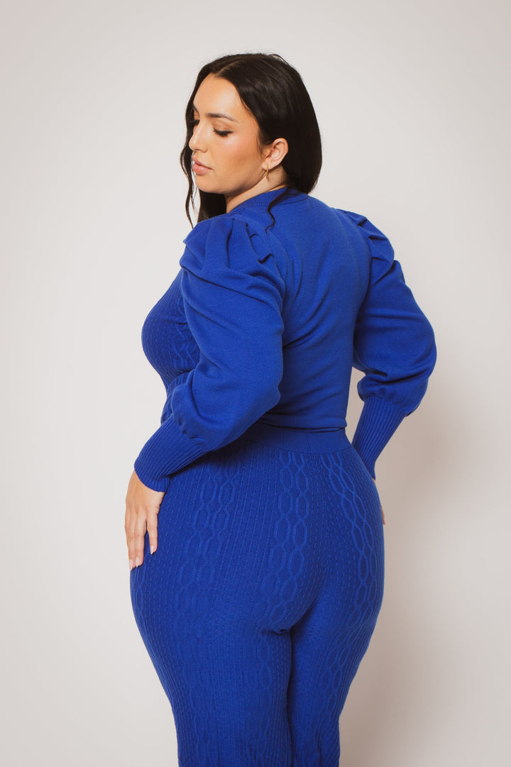 Fancy Fashion Matching Sets Plus Size Marlow Cozy 2PC Set - Blue