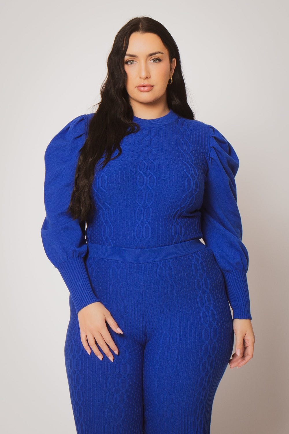 Fancy Fashion Matching Sets Plus Size Marlow Cozy 2PC Set - Blue