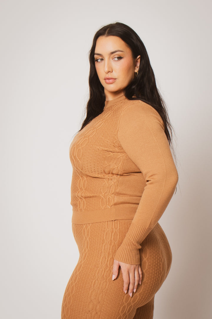 Fancy Fashion Matching Sets Plus Size Marlow Cozy 2PC Set - Khaki