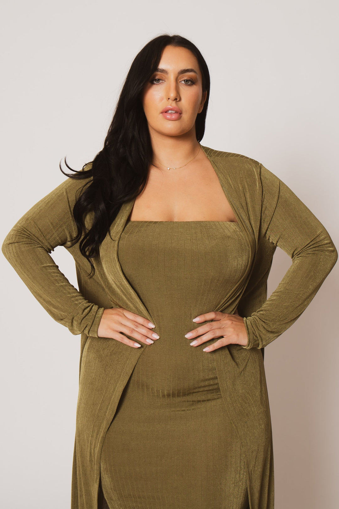 Gibiu Matching Sets Plus Size Sierra 2Pc Set - Olive