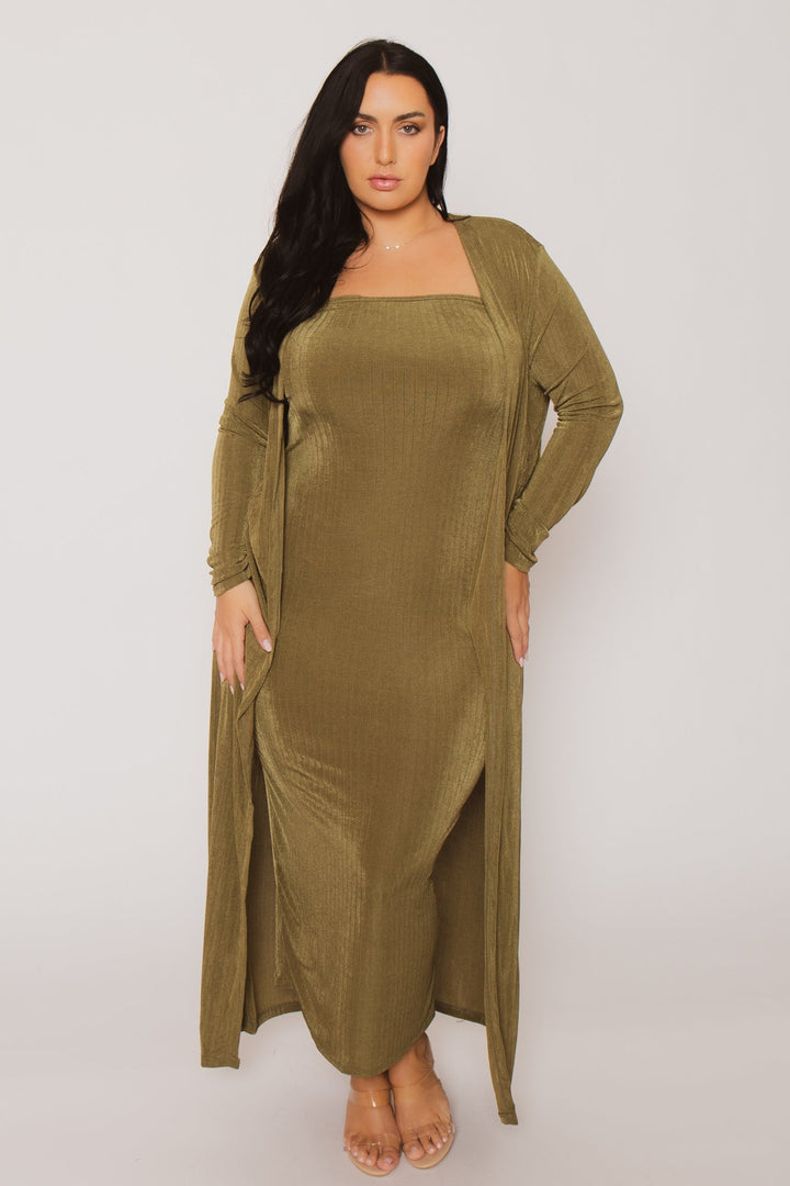 Gibiu Matching Sets Plus Size Sierra 2Pc Set - Olive