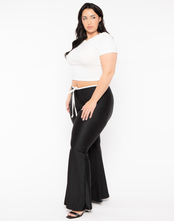 Curvy Sense Pants Plus Size Gwenae Low Rise Pant - Black