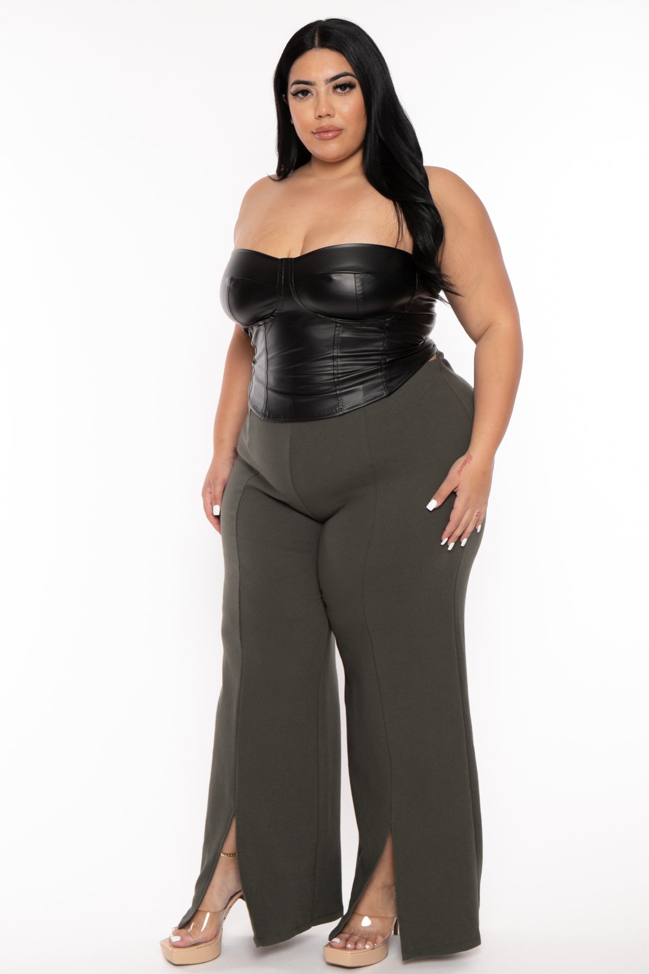 Just My Size Womens Plus Size Snap Hem Pull-On Crop India | Ubuy